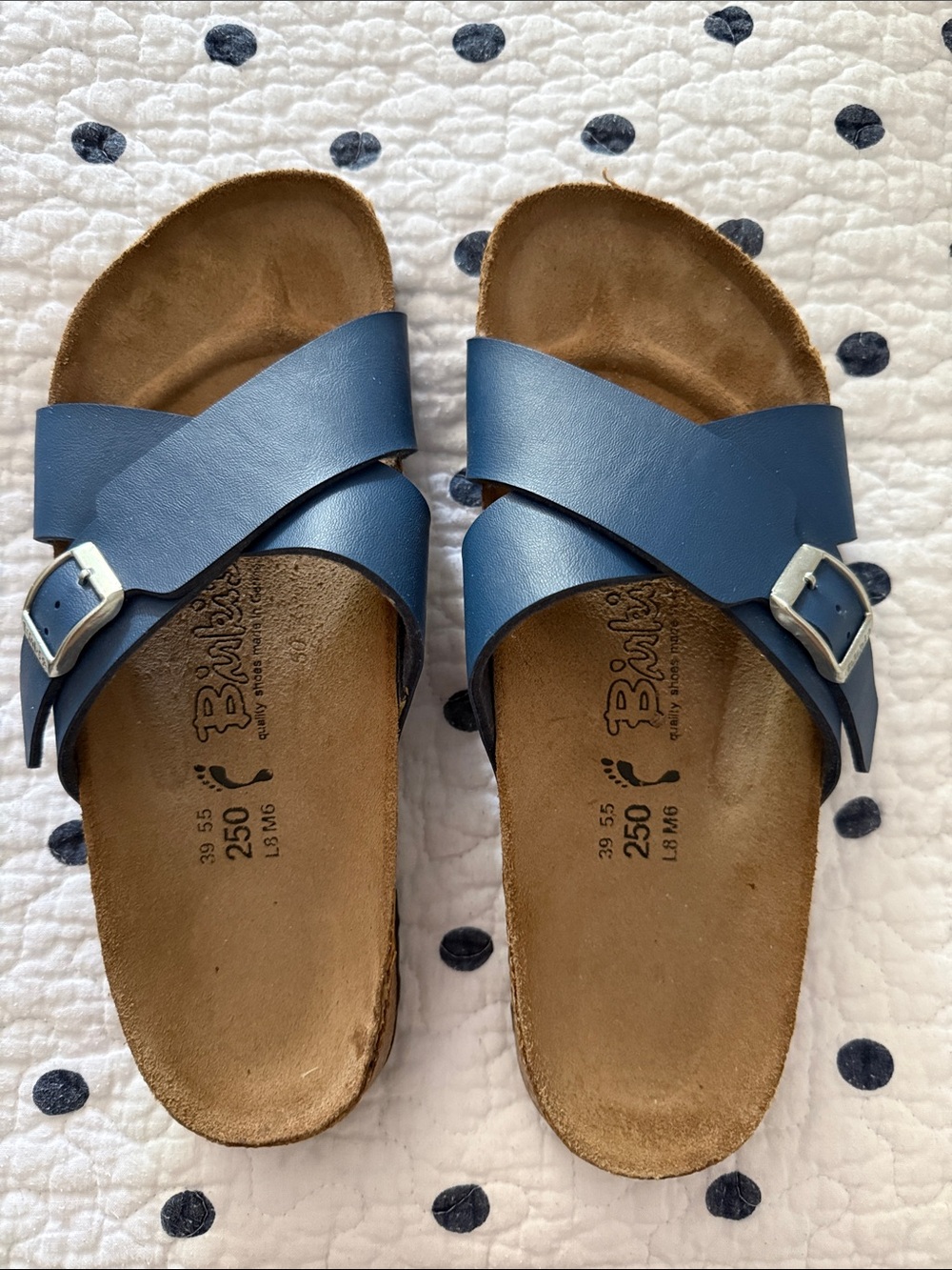 Birks size 39 women 8 blue